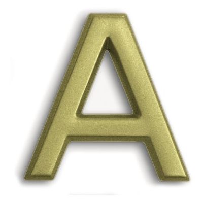 Número-letra abs dorado