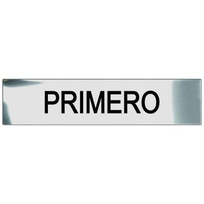 Rótulo Puerta Escalera  Acero Inoxidable Brillo